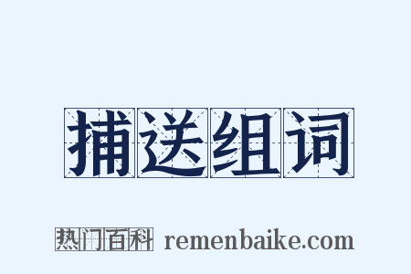 捕送组词是什么意思的图片